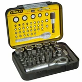 Stanley STA113906 Bit & Socket Set with Ratchet Metric 1/4 Drive