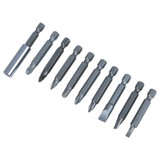 BlueSpot Tools B/S14120 Power Bit Set Assorted 10 Piece  | Toolden
