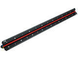 Faithfull FAIRULETECNC Prestige Tri-Scale Engineer Rule Black Aluminium 300mm | Toolden
