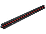 Faithfull FAIRULETECNC Prestige Tri-Scale Engineer Rule Black Aluminium 300mm | Toolden