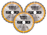 DeWalt DT1962 216mm 24/40T Circular Saw Blade 3pk From Toolden