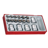 Teng Tools 18 PIECE 3/8\"-1/2\" Drive Stud Extractor Set