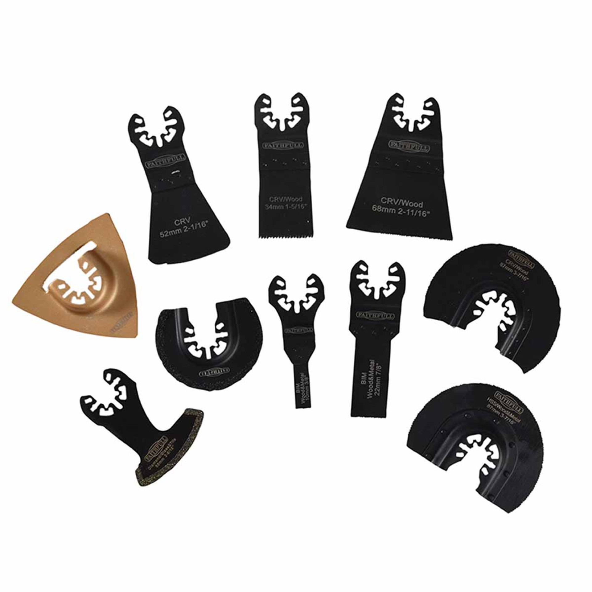 Faithfull Multi-Function Tool Mixed Blade (Set of 10)