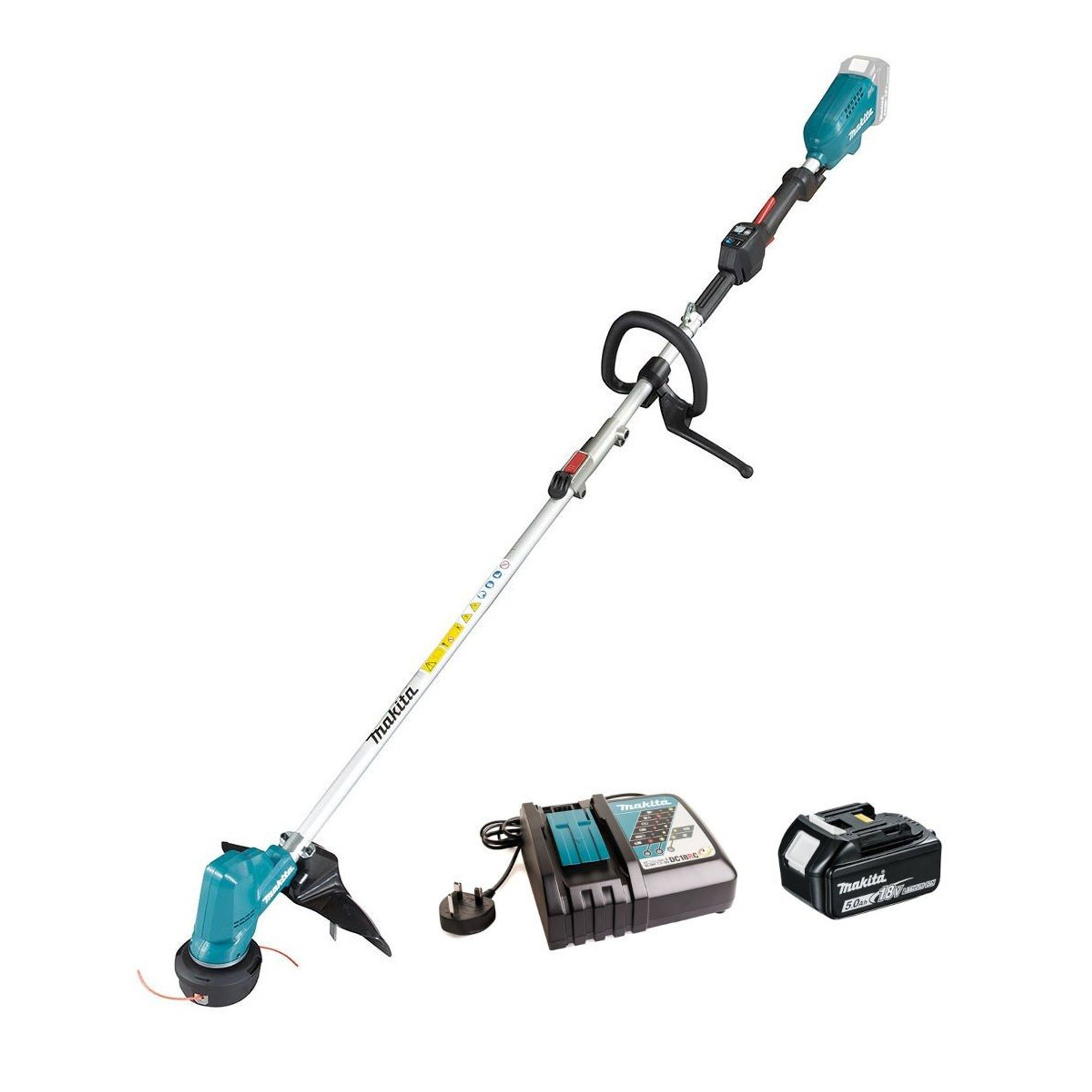 Makita 18V LXT Brushless 300mm Split Shaft Line Trimmer with 1x 5.0Ah Battery