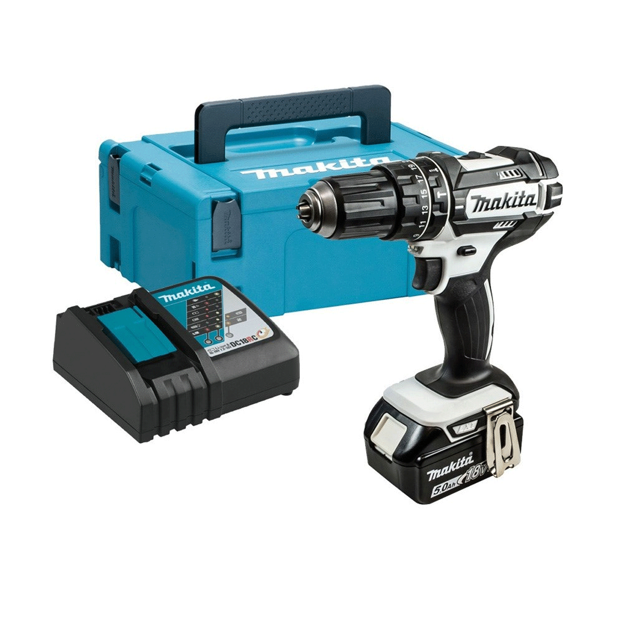 Makita DHP482T1JW 18V Combi Drill 1x (Black White Edition