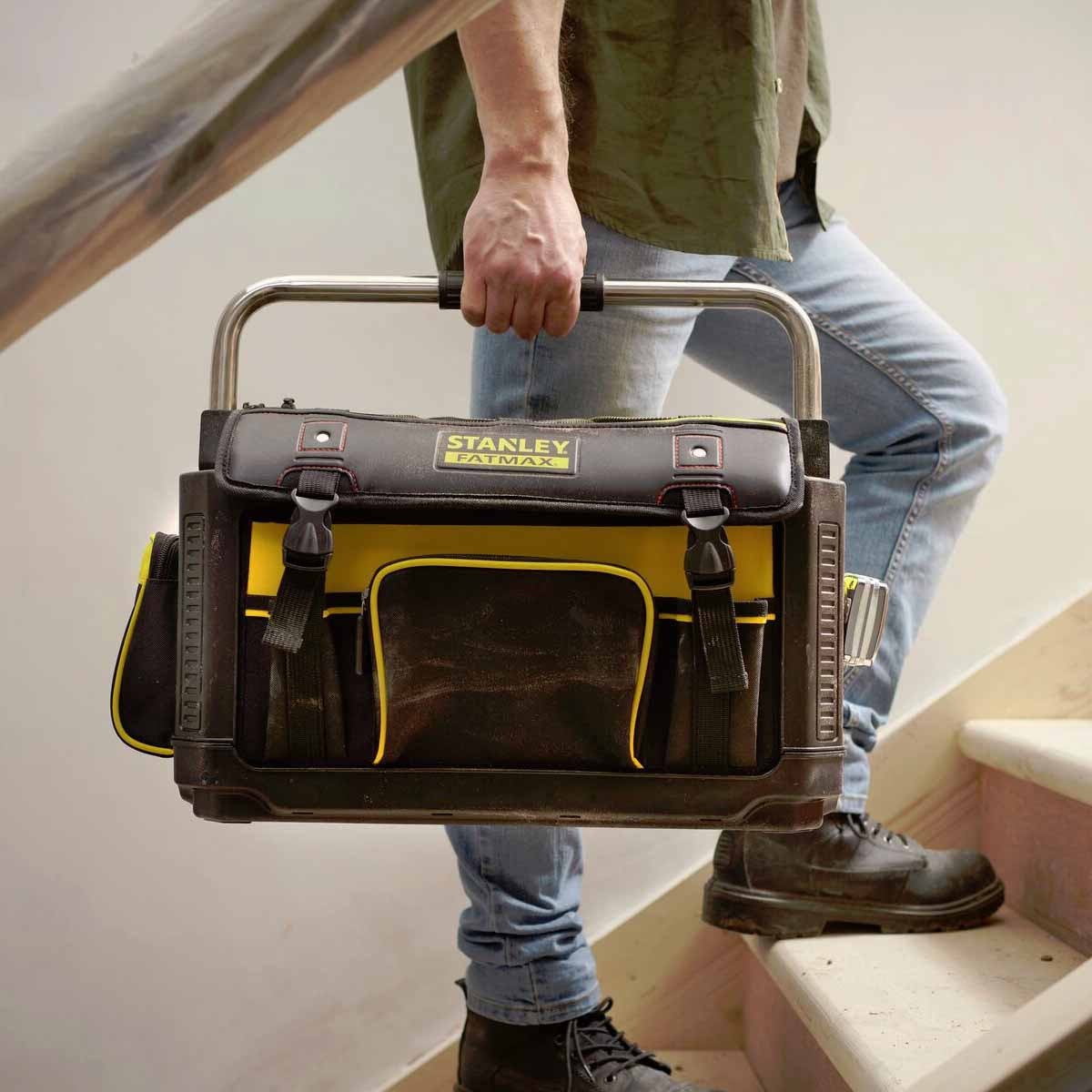 Stanley 1-79-213 FATMAX Plastic Fabric Open Tote With Cover 50cm