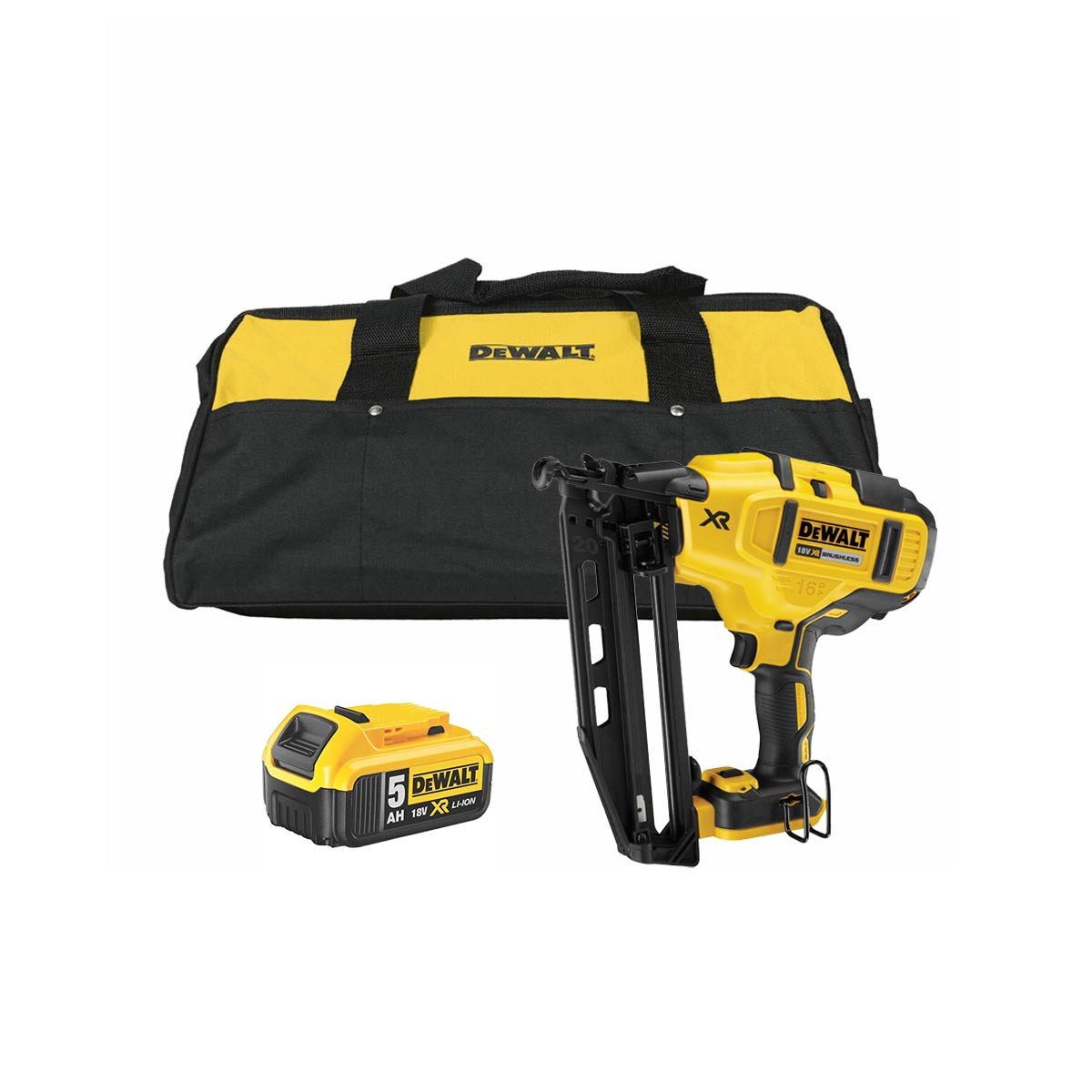 DeWalt DCN660X1 18V BL 2nd Fix Nailer 1x Batt Bag Toolden