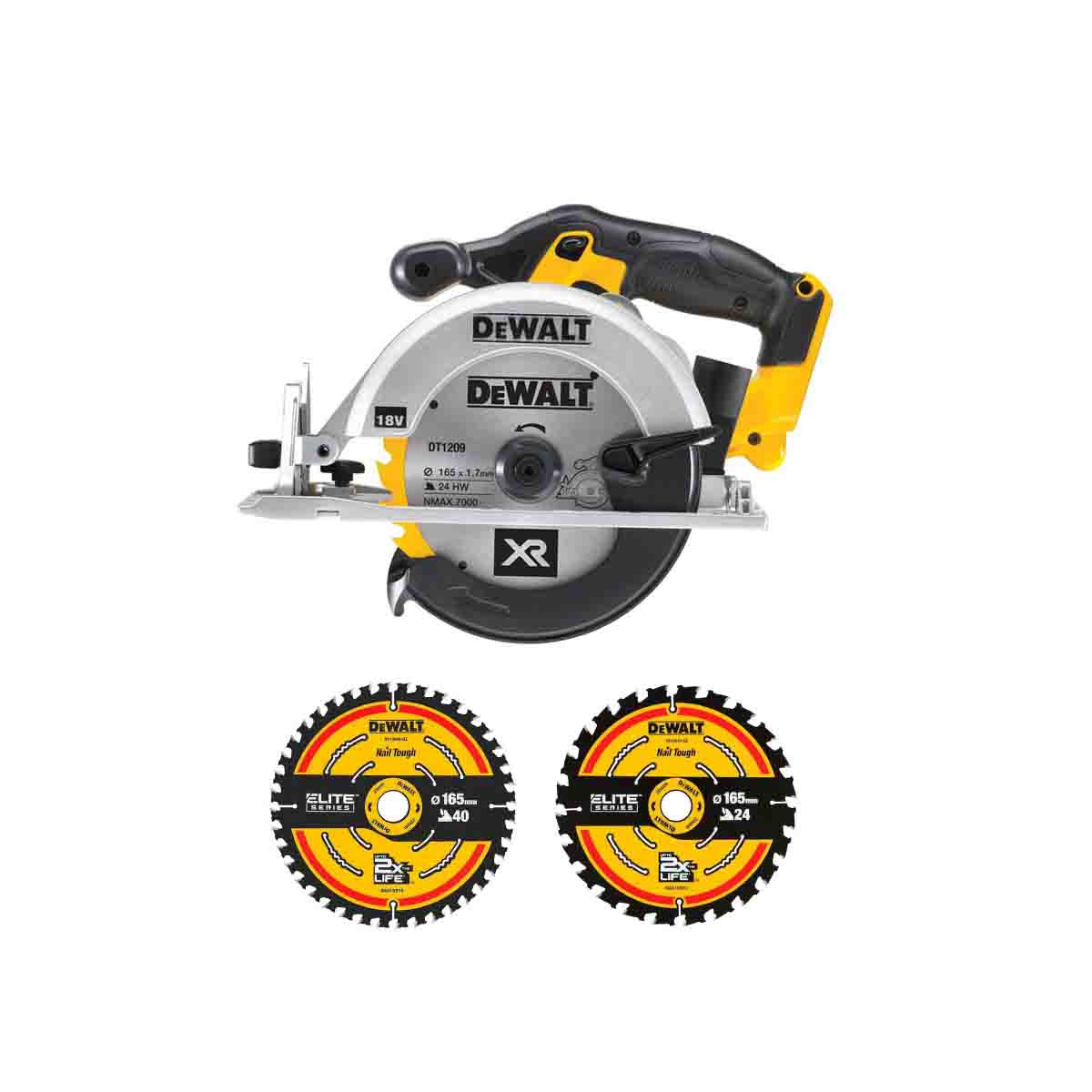 DeWalt DCS391N-XJ 18V XR Cordless 165mm Circular Saw with 2x
