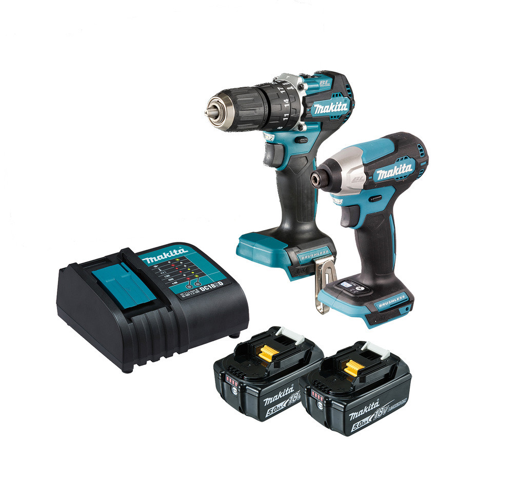 Makita DLX2414ST 18V Combi Drill Impact Driver Twin Kit with 2x Batteries