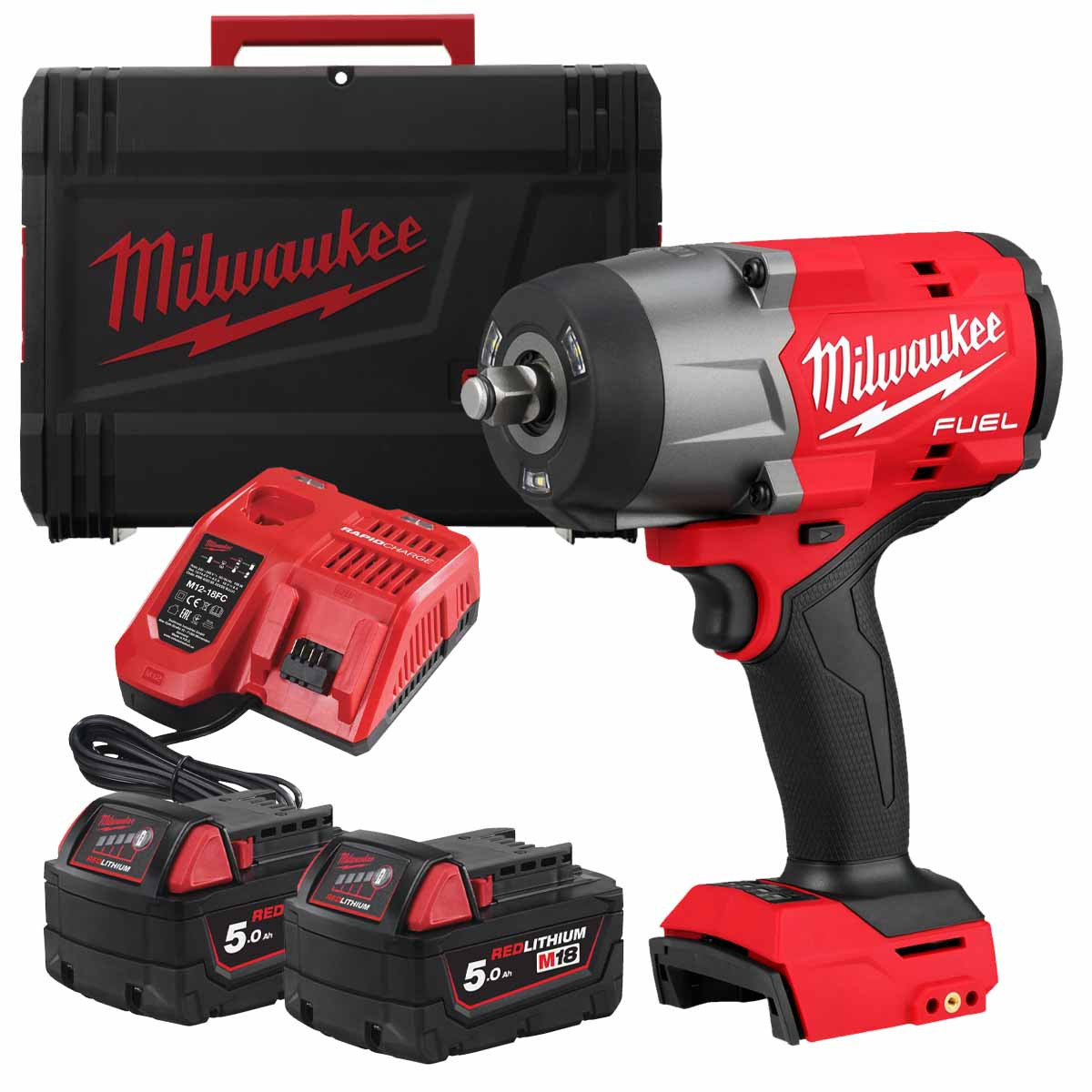 Milwaukee Cordless Rattle Gun For Wheel Nuts Milwaukee M18FHIW2F12