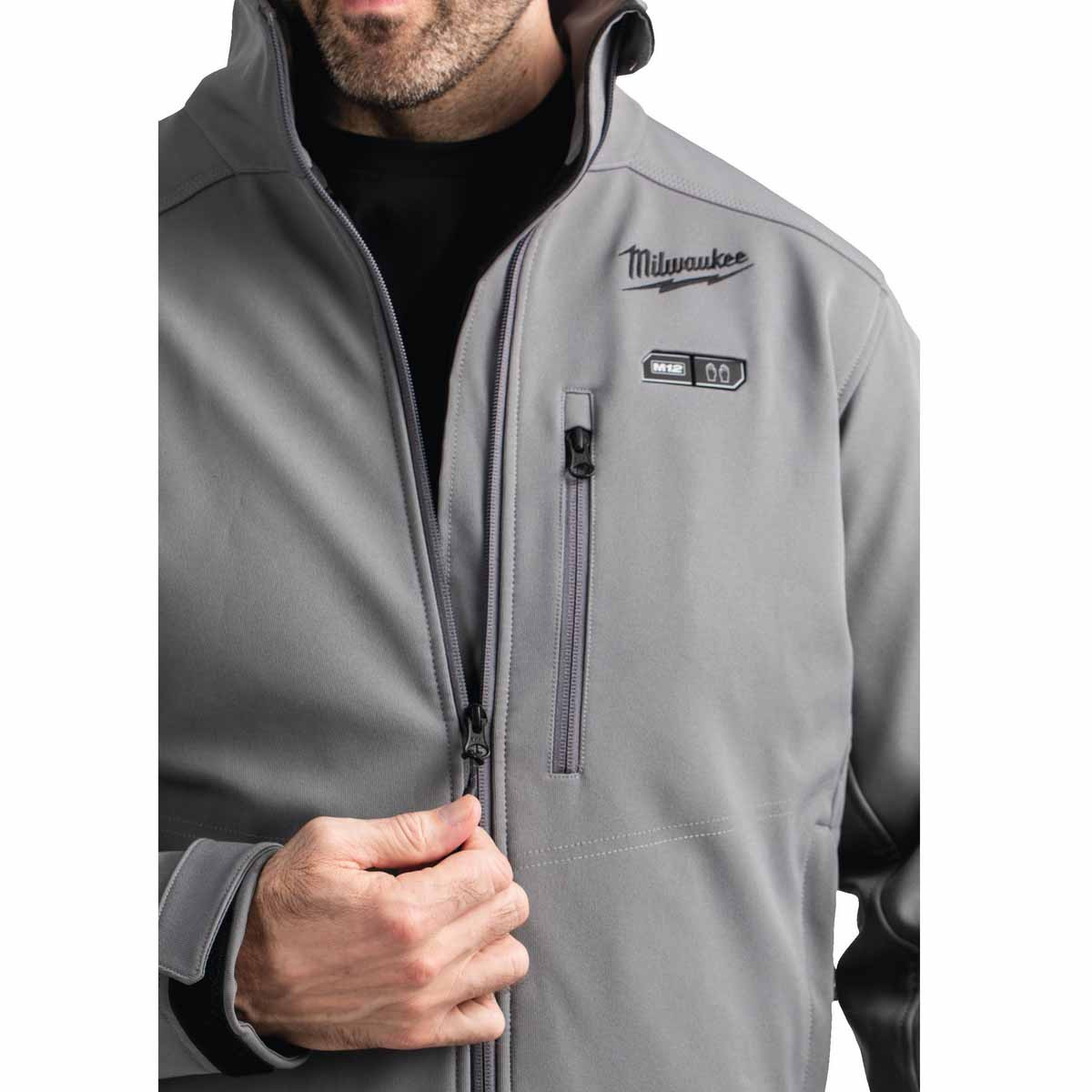 Milwaukee M12Heated Work Jacket L Grey Toolden - Main Image
