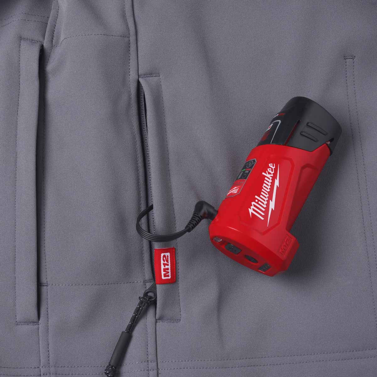 Milwaukee M12Heated Work Jacket L Grey Toolden