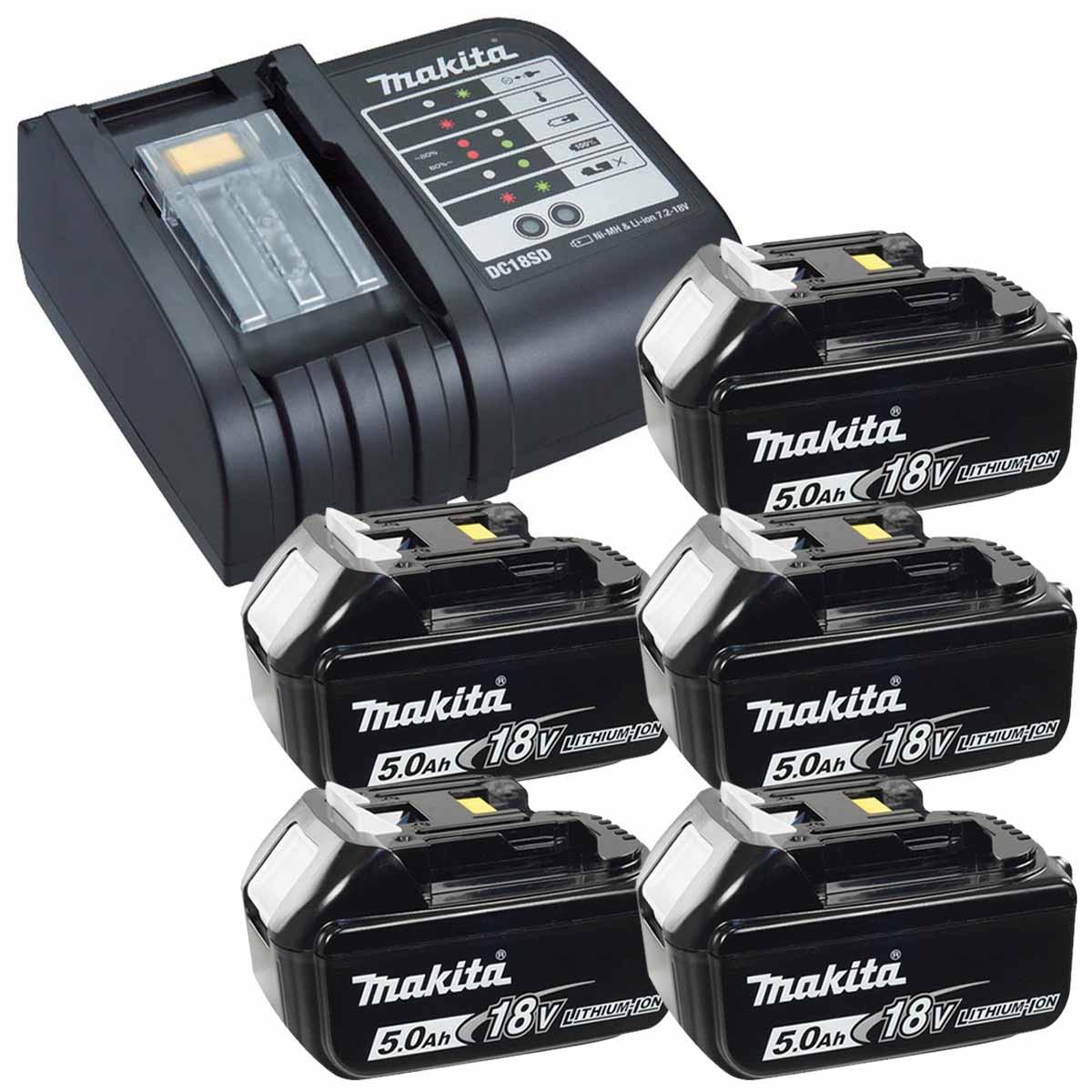 Makita DC18SD Charger with x Batteries Toolden - Main Image