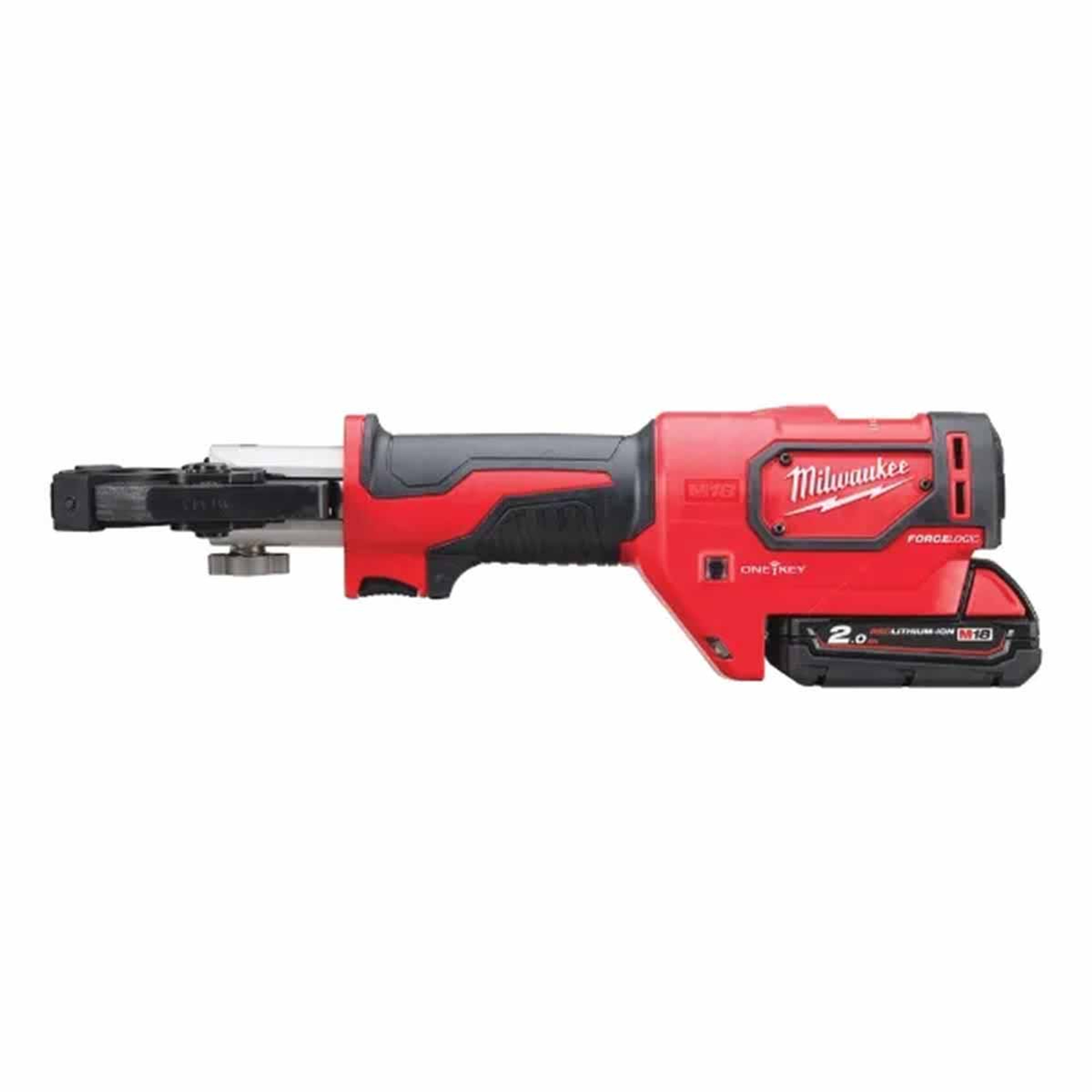 Milwaukee M18 HCCT 201C Force Logic Hydraulic Cable Crimper with 1 x 2.0Ah Toolden