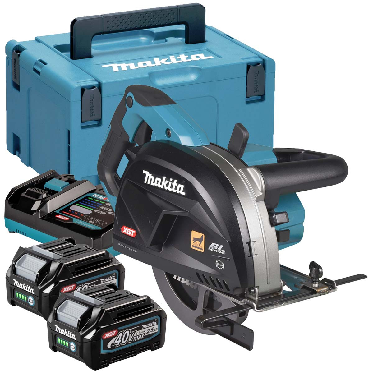 Makita CS002GD202 XGT 40V Max 185mm Cordless Metal Cutting Saw with Batteries