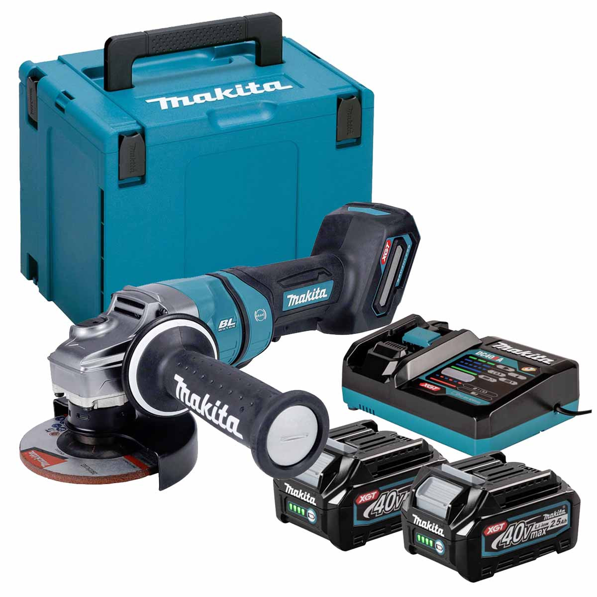 Makita GA049GD202 40V Max XGT 115mm Brushless Angle Grinder with - Main Image