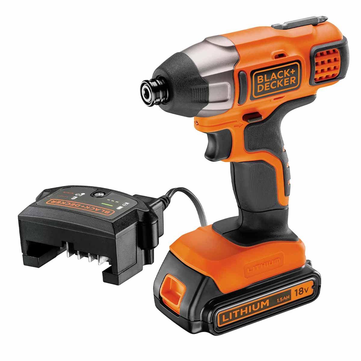 Black Decker BDCIM18C1-GB 18V Impact Driver with x