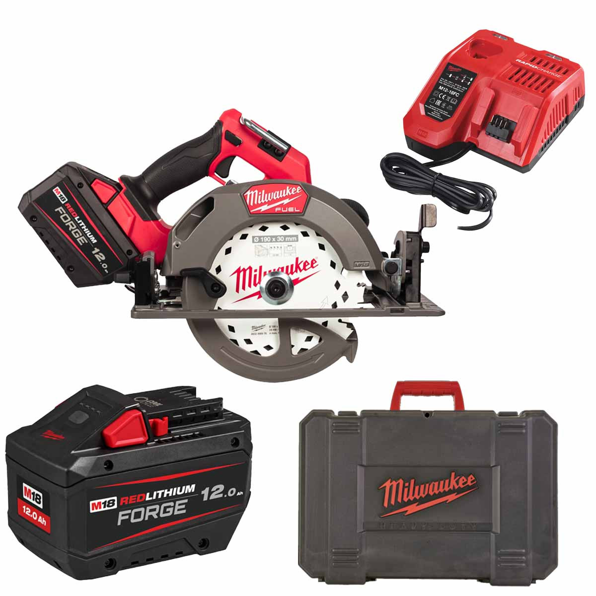 Milwaukee M18FCS66GR3-121C Circular Saw x Battery Charger Toolden