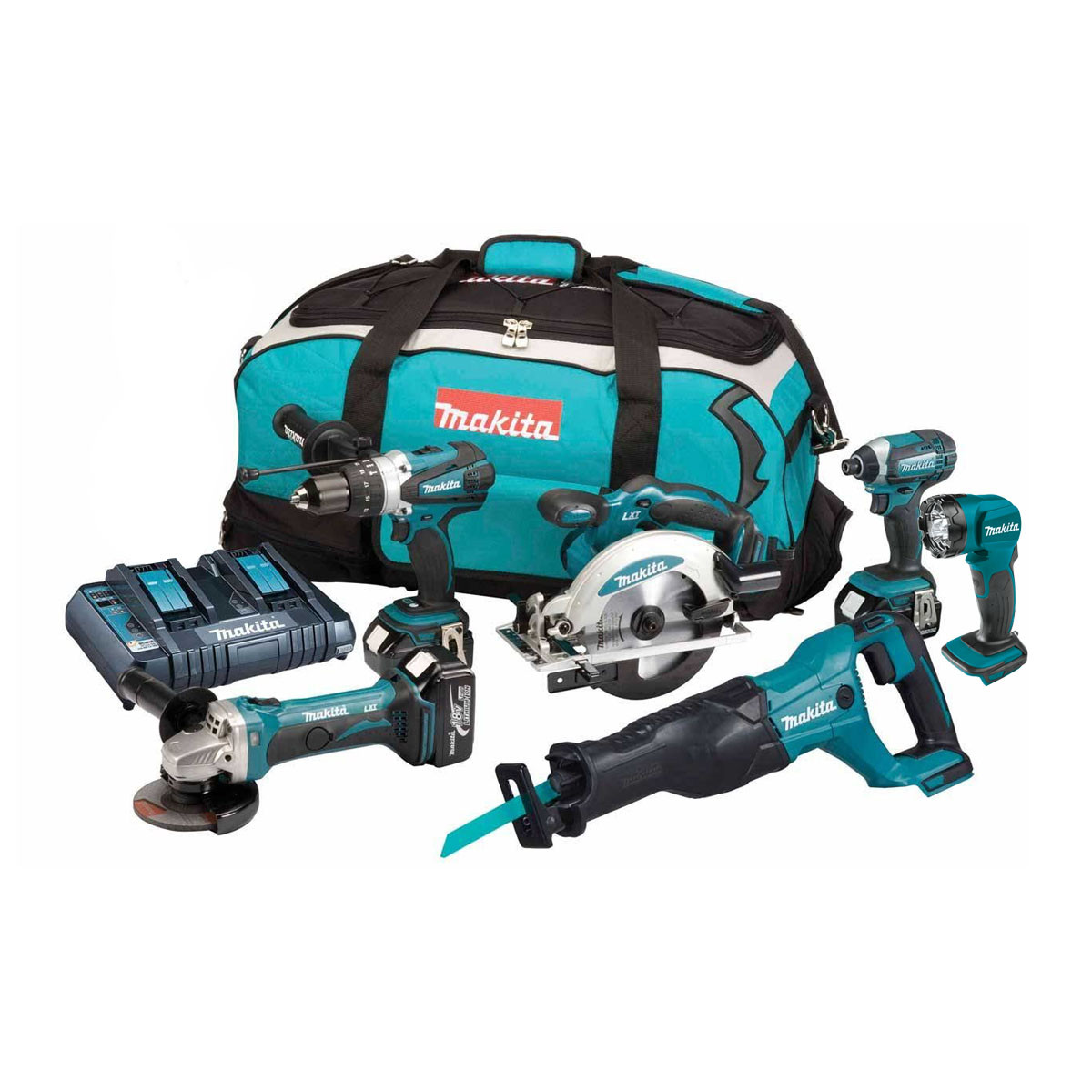 Makita DLX6044PT LXT 18V Piece Combo Kit with 3x Batteries
