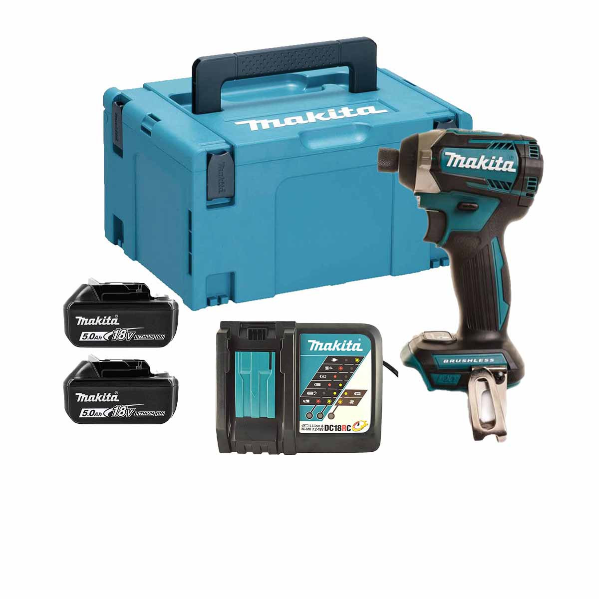 Makita DTD154RTJ 18V Brushless Impact Driver 2x Batteries - Main Image