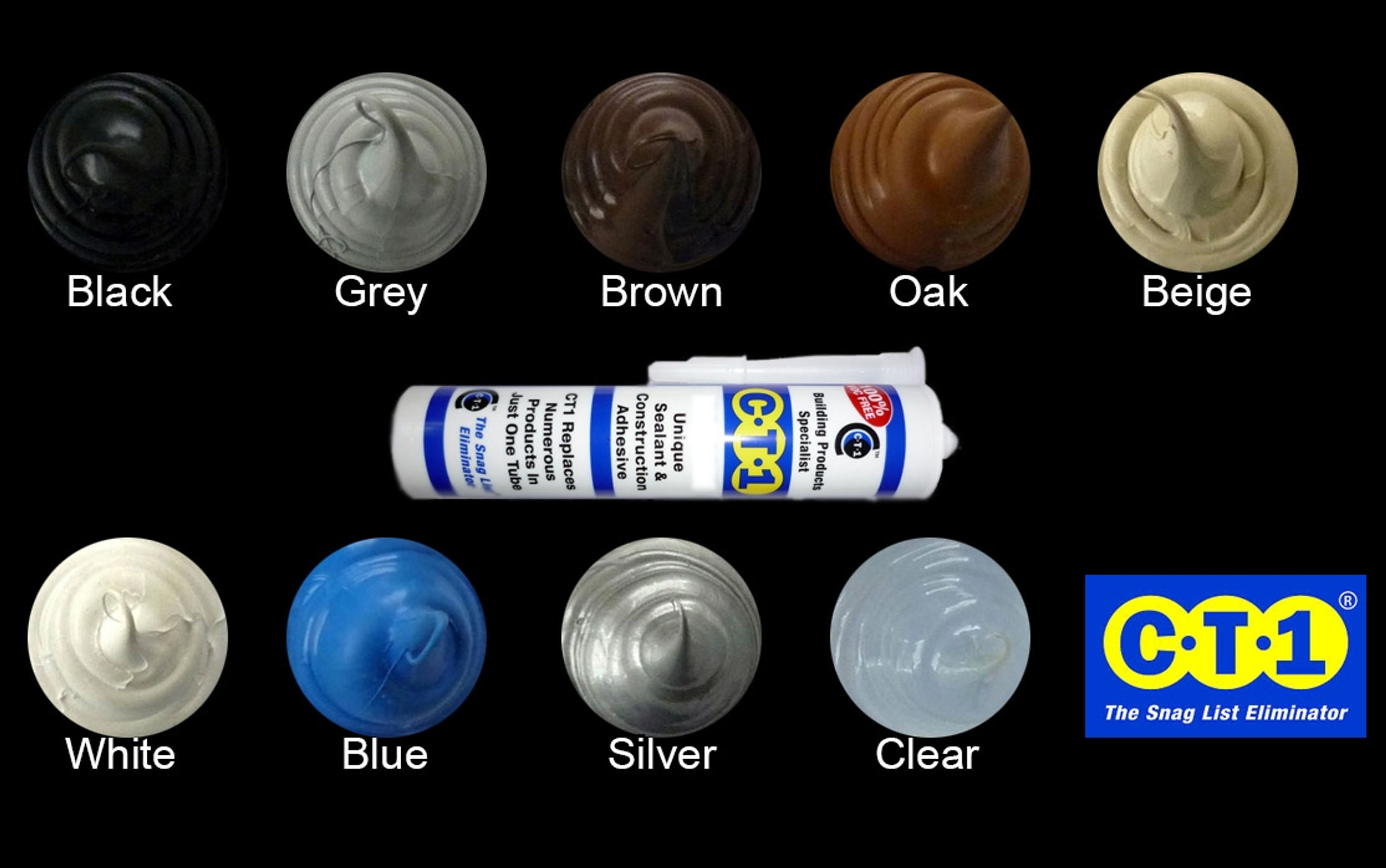 CT1 Sealant & Construction Adhesive Brown 290ml 6 Tubes