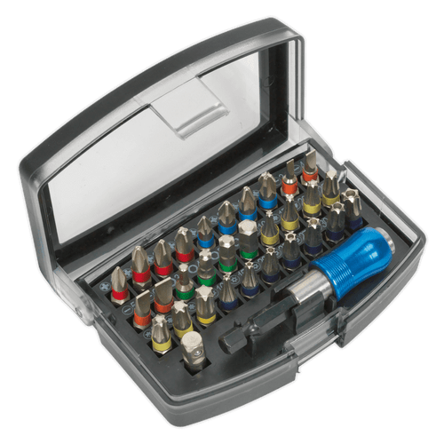 Sealey S01035 Power Tool Bit Set 32pc Colour-Coded S2