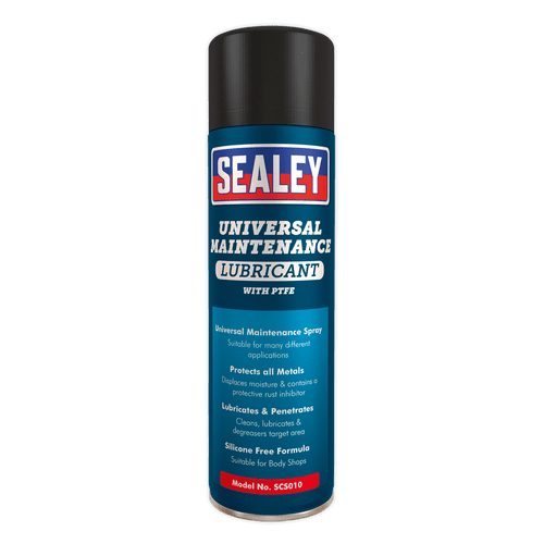 Sealey SCS010 Universal Maintenance Lubricant with PTFE 500ml Pack of 6