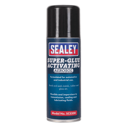 Sealey SCS300 Superglue Activating Aerosol 200ml Pack of 6