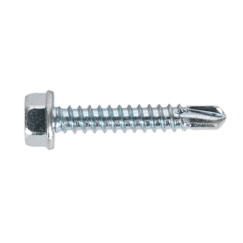 Sealey SDHX4225 Self Drilling Screw 4.2 x 25mm Hex Head Zinc DIN 7504K Pack of 100