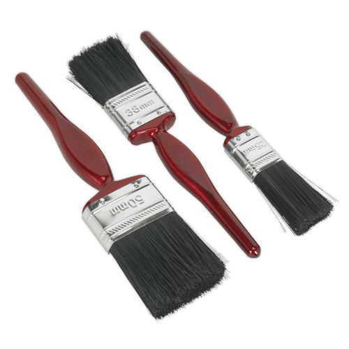 Sealey SPBS3 Pure Bristle Paint Brush Set 3pc