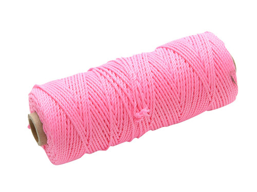 Faithfull FAIBLHVP Hi Vis Nylon Brick Line 105m (344ft) Pink