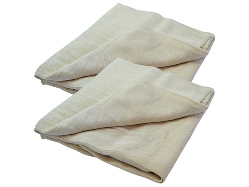 Faithfull FAIDSCT129TP Cotton Twill Dust Sheet Twinpack 3.6 x 2.7m