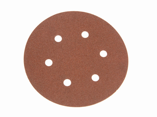 Faithfull FAIADHL150M Hook & Loop Sanding Disc DID2 Holed 150mm x 80G (Pack 5)