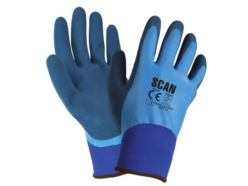 Scan SCAGLOLATWPX Waterproof Latex Gloves - XL (Size 10)