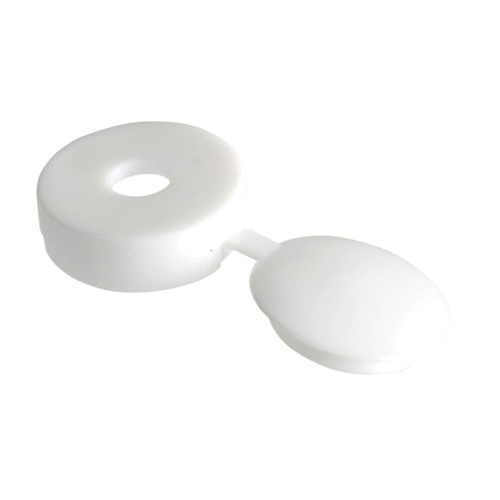 ForgeFix FORHCC0M Hinged Cover Cap White No. 6-8 Bag 100