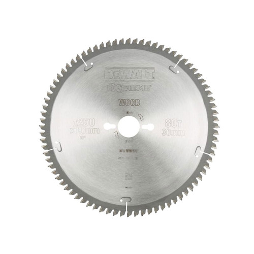 DeWalt DEWDT4287QZ Series 40 Circular Saw Blade 250 x 30mm x 80T TCG/Neg