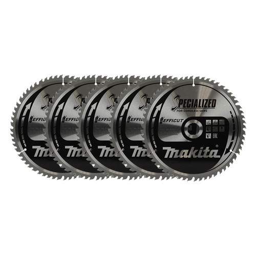 Makita B-67234 260x30mm 60T Efficut TCT Circular Saw Blade Pack Of 5 | Toolden