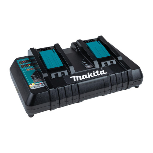 Makita DC18RD LXT Twin Port Rapid Charger with 3x BL1850B 5.0Ah Batteries