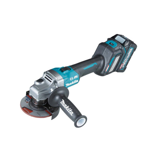 Makita GA022GD201 40V Max XGT 115mm Brushless Angle Grinder with 2x 2.5Ah Batteries