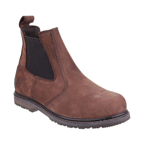 Amblers Safety AS148 Sperrin Lightweight Waterproof Pull On Dealer Safety Boot Brown - 9