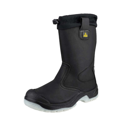 Amblers Safety FS209 Water Resistant Pull On Safety Rigger Boot Black - 11