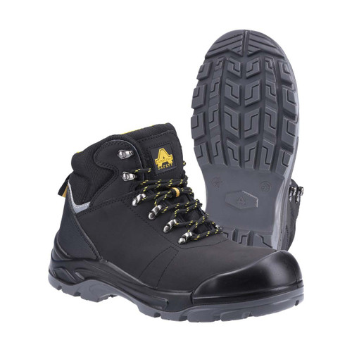 Amblers Safety AS252 Lightweight Water Resistant Leather Safety Boot Black - 6
