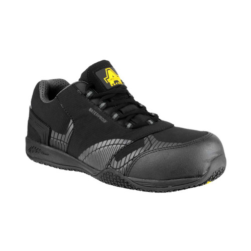 Amblers Safety FS29C Waterproof Metal Free Non Leather Safety Trainer Black - 6