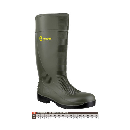 Amblers Safety FS99 Safety Wellington Green - 6.5