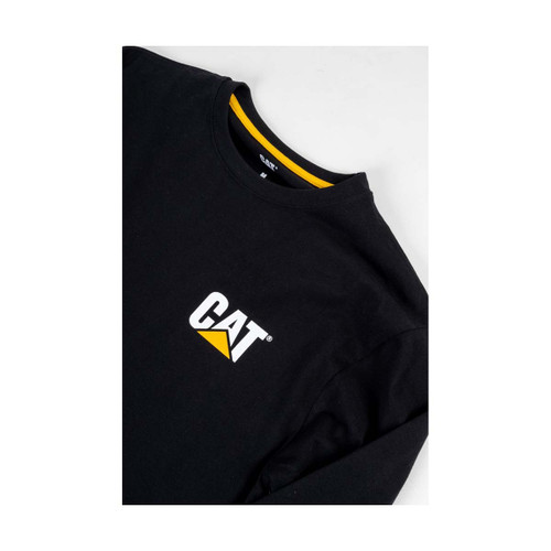 Caterpillar Trademark Banner Long Sleeve T-Shirt Black -