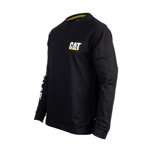 Caterpillar Trademark Banner Long Sleeve T-Shirt Black -