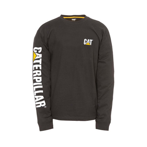 Caterpillar Trademark Banner Long Sleeve T-Shirt Black -