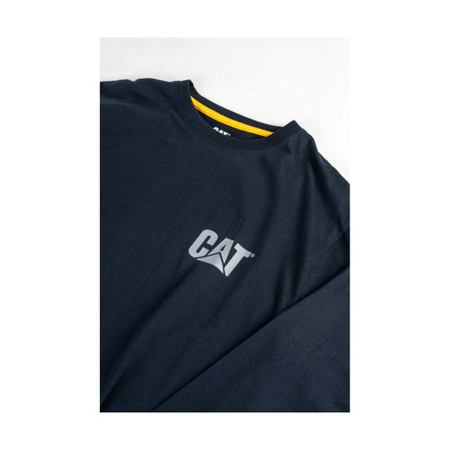 Caterpillar Trademark Banner Long Sleeve T-Shirt Dark Marine - 3X