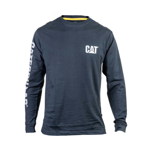 Caterpillar Trademark Banner Long Sleeve T-Shirt Dark Marine - 3X