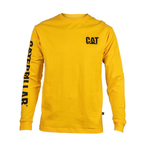 Caterpillar Trademark Banner Long Sleeve T-Shirt Yellow -